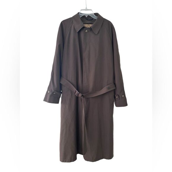 Ralph Ralph Lauren Brown Trench Coat Removable Lining Wool Blend 44R Mens - Picture 1 of 7